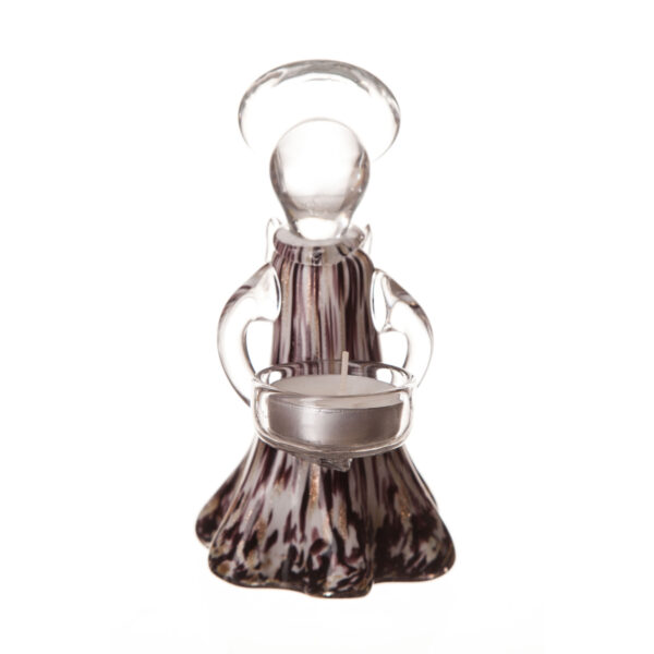 Amethyst & Gold Tealight Holder H-16cm