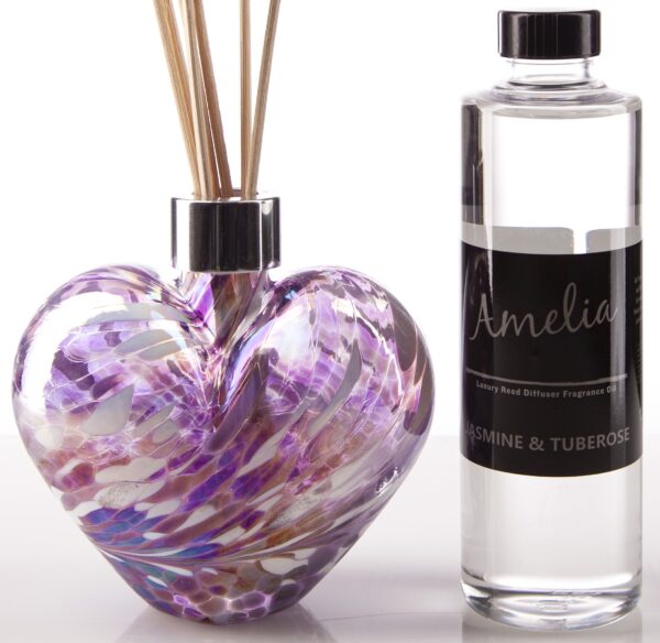 Violet & White Heart Gift Set