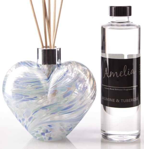 White, Sage and Blue Heart Gift Set